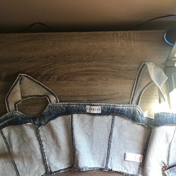 Lioness/Peppermayo Denim Crop Top - Picture 3 of 4